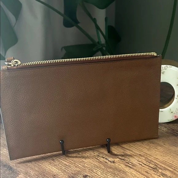 Michael Kors Tan Leather Clutch - Picture 2 of 4